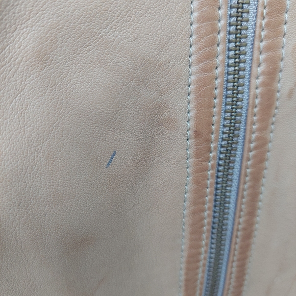 DANIER lined leather fall jacket with Zip front, L. Lovelysubtle color details - Picture 10 of 11